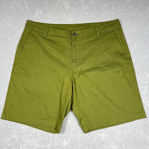 Lululemon Commission Classic-Fit Short 9" Oxford in Juniper Green Size 38 EUC - Picture 1 of 11